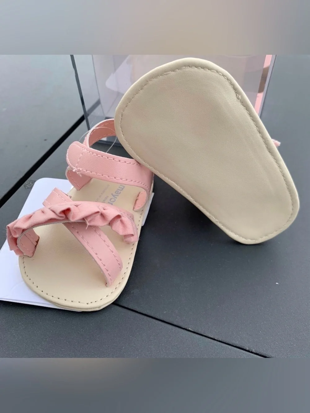 New Mayoral Baby Girl Pink Ruffle Strap Sandal